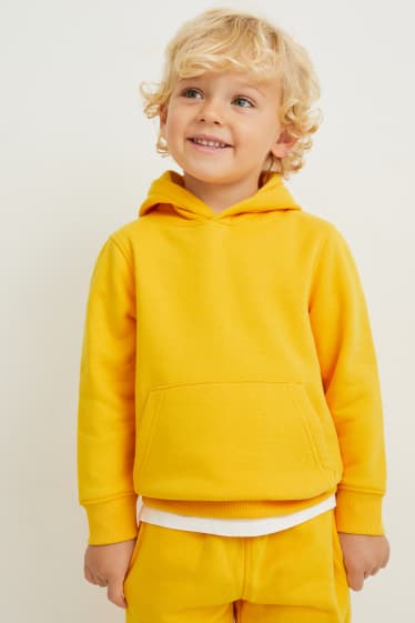 Dětské - Mikina s kapucí - genderově neutrální - světle oranžová