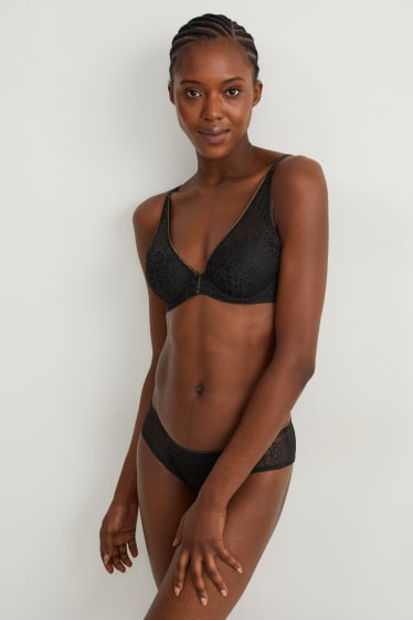 Femmes - Soutien-gorge à armature - DEMI - ampliforme - noir