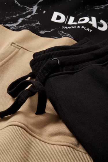 Kinder Buben - Set - Hoodie und Jogginghose - 2 teilig - schwarz