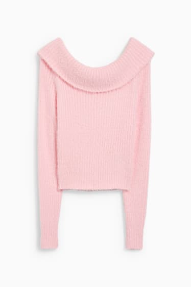 Teens & young adults - CLOCKHOUSE - off-shoulder jumper - rose