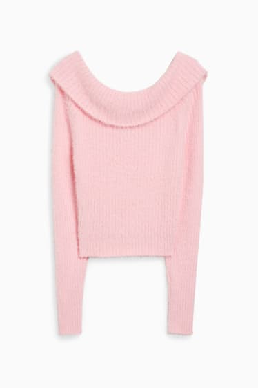 Teens & young adults - CLOCKHOUSE - off-shoulder jumper - rose