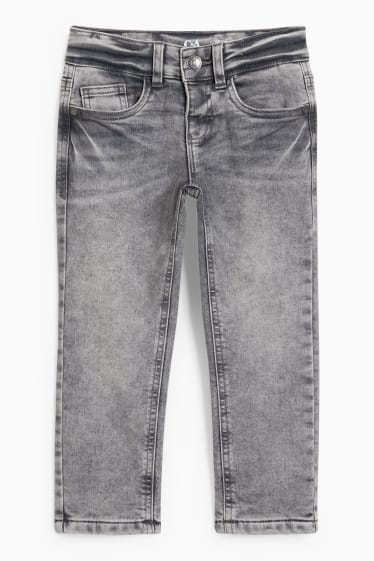 Kinderen - Straight jeans - thermojeans - jeanslichtgrijs