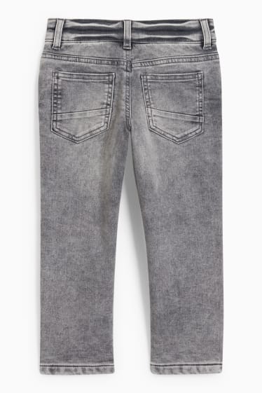 Kinderen - Straight jeans - thermojeans - jeanslichtgrijs