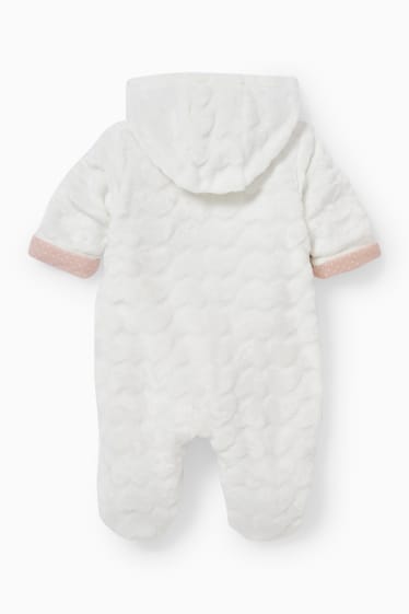 Baby: meisjes - Minnie Mouse - baby-overall - crème wit