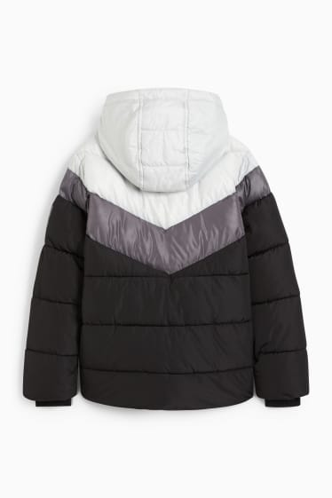 Enfants garçons - Doudoune à capuche - gris clair chiné