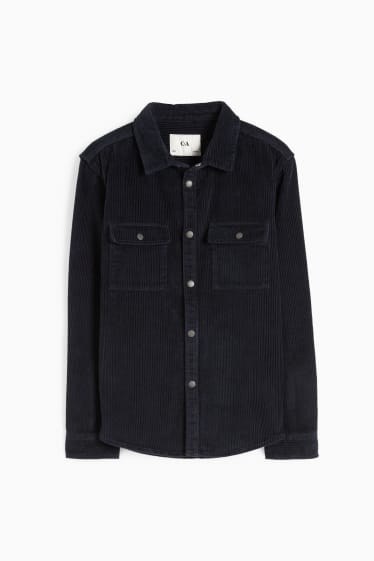 Children - Corduroy shirt - dark blue