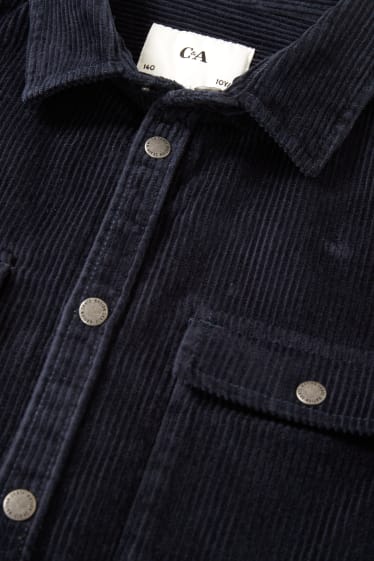 Children - Corduroy shirt - dark blue