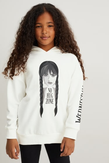 Kinder Mädchen - Wednesday - Hoodie - schneeweiß