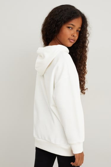 Kinder Mädchen - Wednesday - Hoodie - schneeweiß