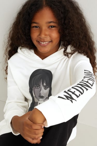 Kinder Mädchen - Wednesday - Hoodie - schneeweiß