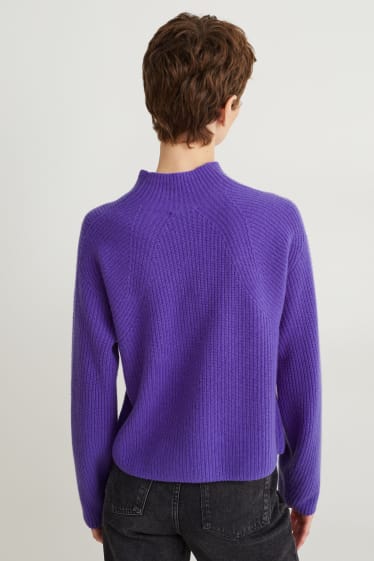 Dámské - Kašmírový svetr - fialová
