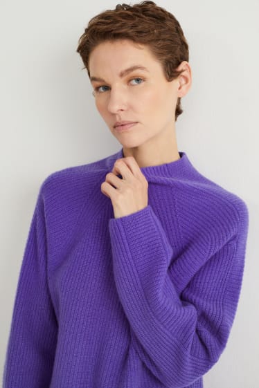 Damen - Kaschmir-Pullover - lila