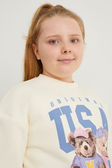 Children Girls - Extended sizes - sweatshirt - creme