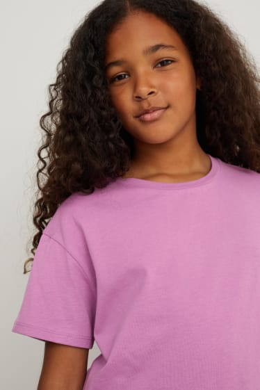 Niños - Camiseta de manga corta - rosa oscuro