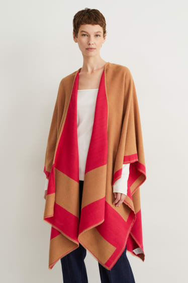 Damen - Poncho - taupe