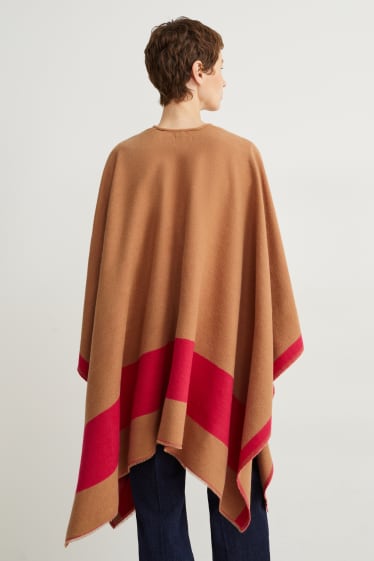 Dames - Poncho - taupe