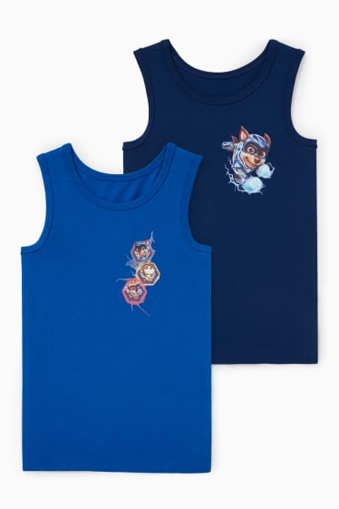 Kinderen: jongens - Set van 2 - PAW Patrol - singlet - blauw