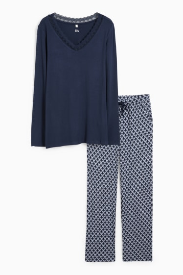 Dona - Pijama - blau fosc