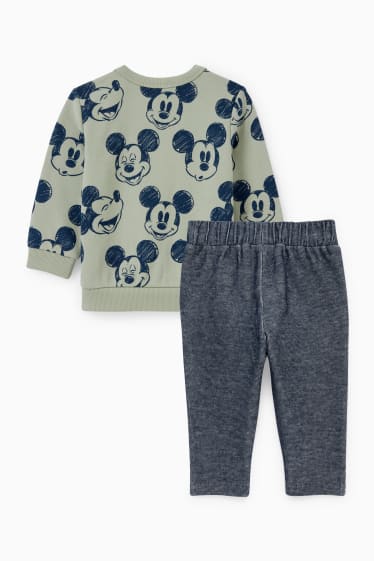 Babys - Micky Maus - Baby-Outfit - 2 teilig - hellgrün