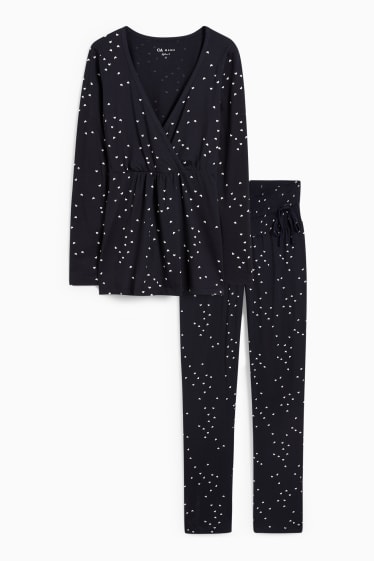 Women - Nursing pyjamas - dark blue