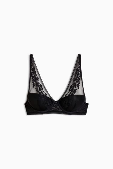 Donna - Reggiseno con ferretti - imbottito - nero