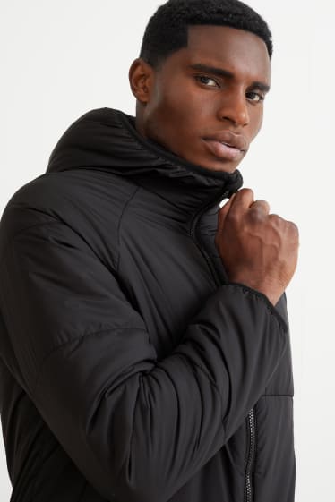 Pánské - Funkční bunda s kapucí - vodoodpudivá - černá