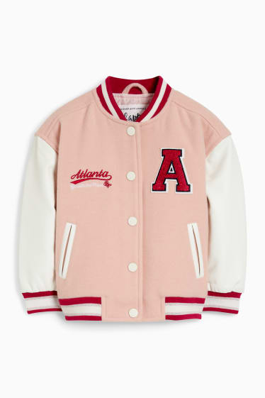 Bambine - Giacca stile college - rosa