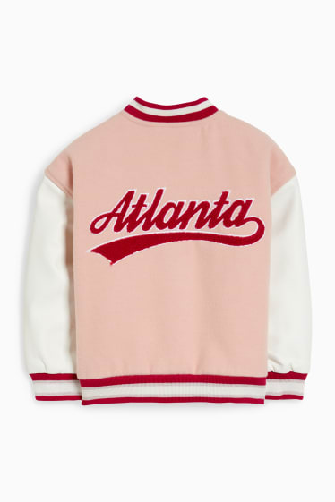 Bambine - Giacca stile college - rosa