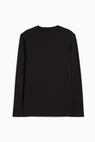 Herren - Langarmshirt - schwarz