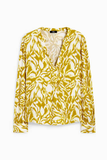 Femmes - Chemisier - à motif - jaune