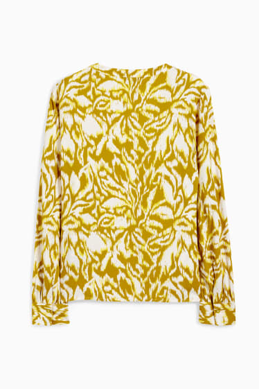Femmes - Chemisier - à motif - jaune