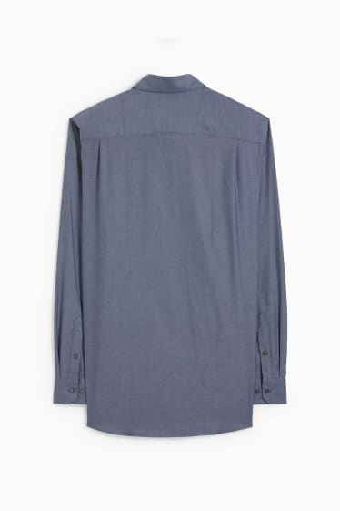 Home - Camisa oxford - regular fit - coll kent - fàcil de planxar - blau fosc