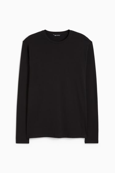 Herren - Langarmshirt - schwarz