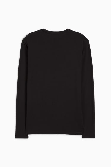 Herren - Langarmshirt - schwarz