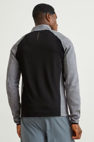 Men - Zip-through sweatshirt - black