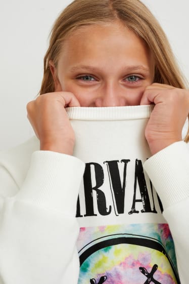 Children Girls - Nirvana - sweatshirt - white