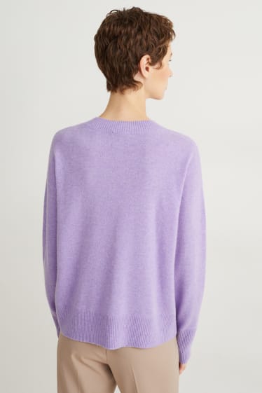 Damen - Kaschmir-Pullover - hellviolett