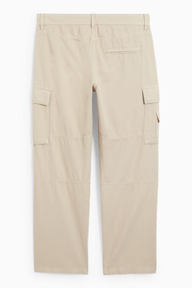 Men - Cargo trousers - relaxed fit - beige