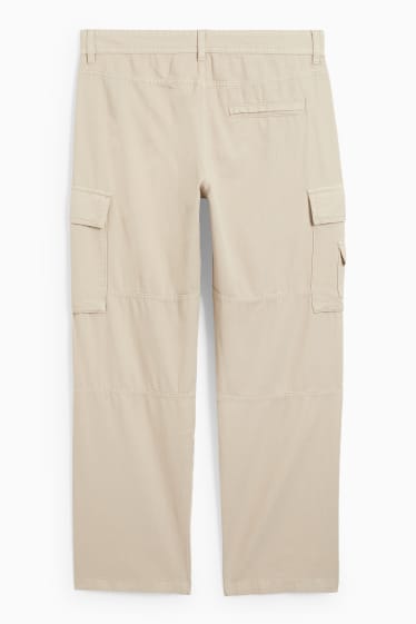 Hommes - Pantalon cargo - coupe relax - beige