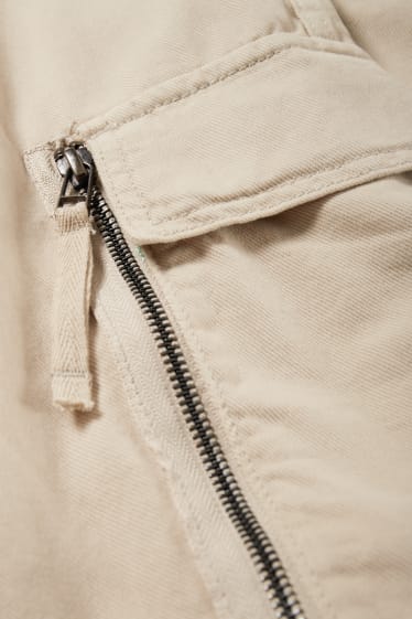 Men - Cargo trousers - relaxed fit - beige