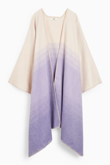 Damen - Poncho - violett