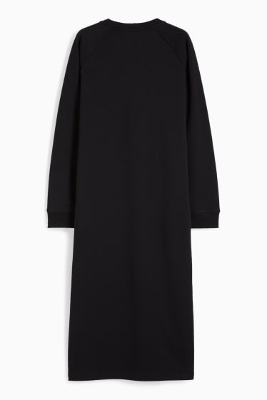 Donna - Vestito di felpa basic - nero