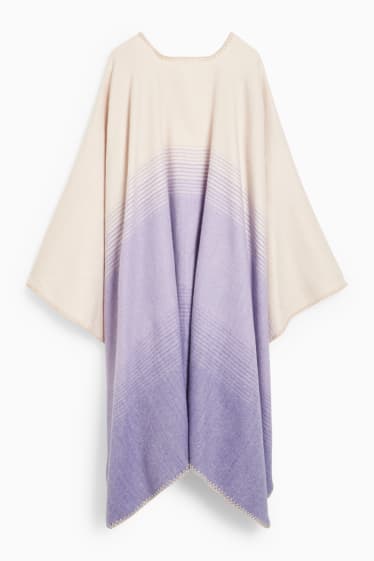 Damen - Poncho - violett