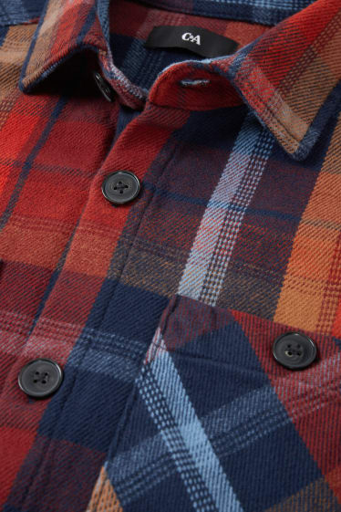 Pánské - Košilová bunda - kostkovaná - barevná