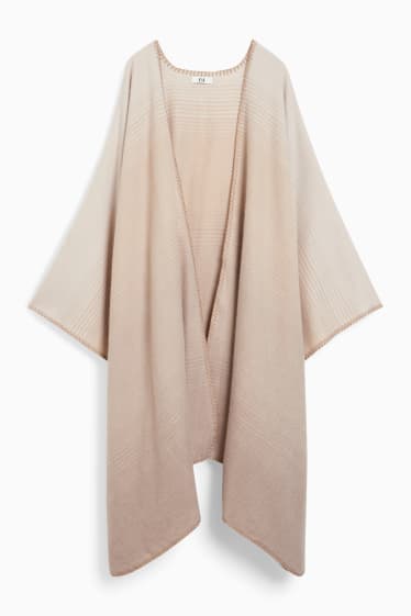 Damen - Poncho - taupe