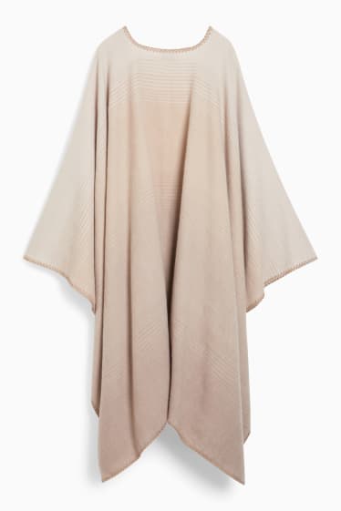 Damen - Poncho - taupe