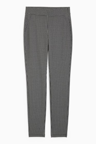 Women - Jersey trousers - patterned - black / white