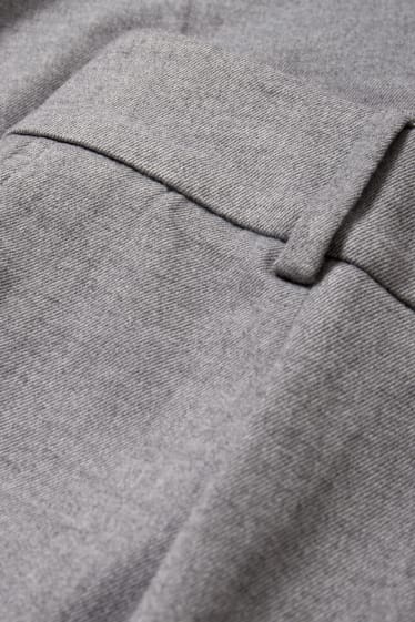 Femmes - Pantalon de toile - high waist - tapered fit - gris clair chiné