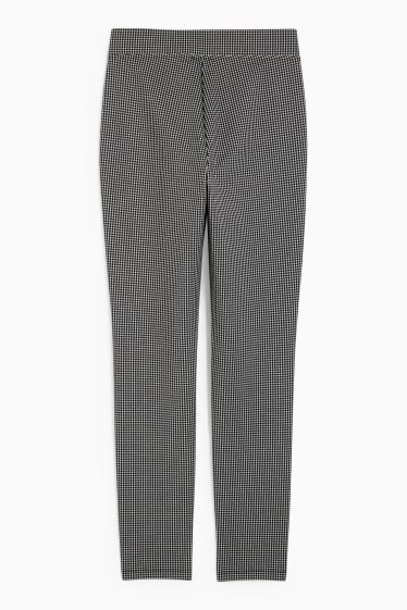 Women - Jersey trousers - patterned - black / white