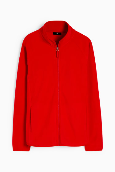 Women - Basic fleece jacket - red